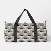 Modern Black & Beige Sunset Abstract Art Pattern Duffle Bag (Vorderseite)