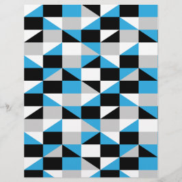 Modern Black Blue Gray Polygon Geometric Pattern