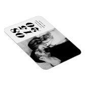 Modern Black Bold Date Typografy Save the Date Magnet (Rechte Seite)