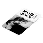 Modern Black Bold Date Typografy Save the Date Magnet (Linke Seite)