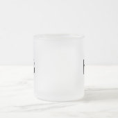 Modern Black Bold Initial Monogram Mattglastasse (Mittel)