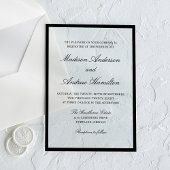 Modern Black Border Wedding Acryleinladungen
