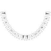 Modern Black Bow Brautparty Bunting Banner (Alle)