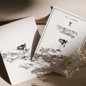 Modern Black Bow Champagne Birthday Invitation Einladung