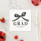 Modern Black Bow Graduation Party Serviette (Beispiel)