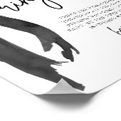 Modern Black Bow Ring Hour Brautparty Game Sign Poster (Ecke)