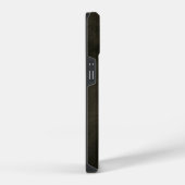 Modern Black Brushed Gold Monogram iPhone Hülle (Rechte Seite)