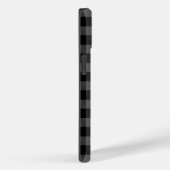 Modern Black Buffalo Kariert Big Monogram Name Case-Mate iPhone Hülle (Rückseite / Rechts)