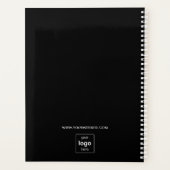 Modern Black Business Logo 2024 Planer (Rückseite)