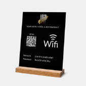 Modern Black Business QR Code Wifi Kennwort Acrylschild (Winkel)