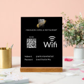 Modern Black Business QR Code Wifi Kennwort Acrylschild (Hochzeit)
