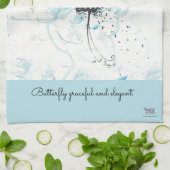 Modern Black Butterfly  Geschirrtuch (Gefaltet)