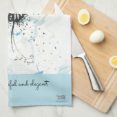 Modern Black Butterfly  Geschirrtuch (Viertel Falte)