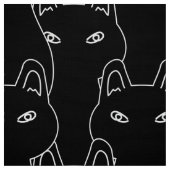 Modern Black Cat Line Art Muster Stoff (Muster)
