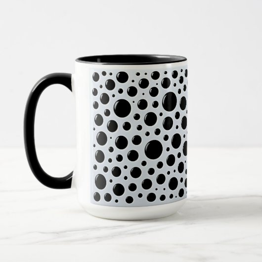 Modern Black Circles Tasse (Links)