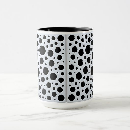 Modern Black Circles Tasse (Zentrum)