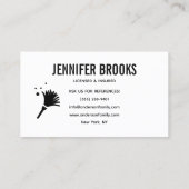 Modern Black Cleaning Service Housekeeper Maid Visitenkarte (Rückseite)