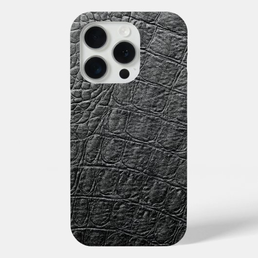 Modern Black Crocodile Case-Mate iPhone Hülle (Rückseite)