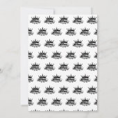 Modern Black Crown MOM Queen of my life Invitation Einladung (Rückseite)