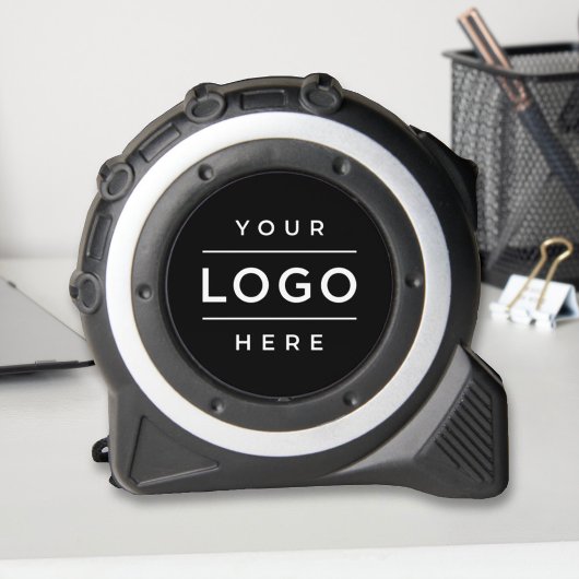 Modern Black Custom Business Logo Maßband