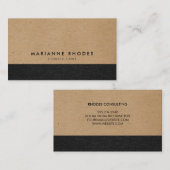 Modern Black Denim Natural Minimalistisch Visitenkarte (Vorne/Hinten)