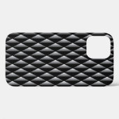 Modern Black Diamond Geometric Muster Case-Mate iPhone Hülle (Rückseite (Horizontal))