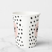 Modern Black Dots & Bubble Chat Pink With Hey Pappbecher (Rechts)