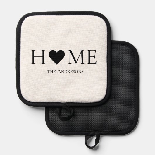 Modern Black Dots & Bubble Chat Pink With Hey Topflappen (Vorderseite/Rückseite)