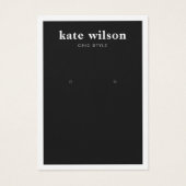Modern Black Earring Display Card (Vorderseite)