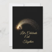 Modern Black elegant Eid Party Invitation Einladung (Rückseite)