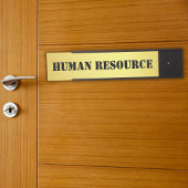 Modern Black Faux Gold Office Room Department Name Türschild