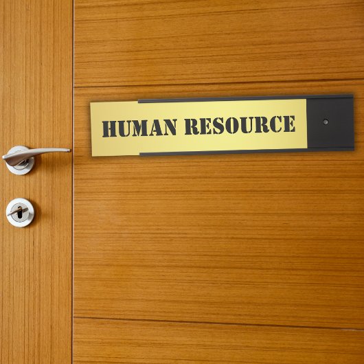 Modern Black Faux Gold Office Room Department Name Türschild