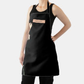 Modern Black Floral Elegance Stylish Trendy Apron Schürze (InSitu)
