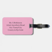 Modern Black Floral Wreath Split Monogram "X" Gepäckanhänger (Rückseite horizontal)