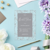 Modern Black Glam Diamond Frame Bridal Luncheon Acryleinladungen (In Situ (Hochzeit))