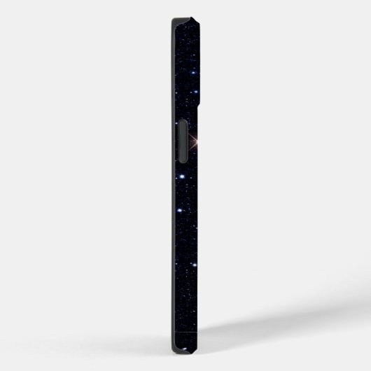 Modern Black Glitzer Rose Gold Monogram Case-Mate iPhone Hülle (Rückseite / Rechts)