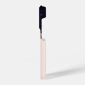 Modern Black Glitzer Rose Gold Monogram iPhone Hülle (Linke Seite)