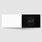 Modern Black Gold 21. Geburtstag Gästebuch (Voll)