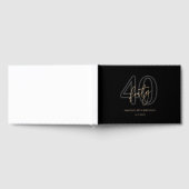 Modern Black Gold 40. Geburtstag Gästebuch (Voll)