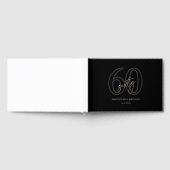 Modern Black Gold 60. Geburtstag Gästebuch (Voll)