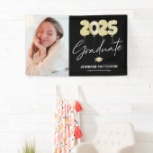 Modern Black Gold Abschluss 2025 Foto Banner (Insitu)