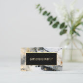 Modern Black Gold Alcohol Tinte Visitenkarte (Stehend Vorderseite)