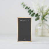 Modern Black Gold Border Earring Display Holder Visitenkarte (Stehend Vorderseite)