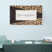 Modern Black Gold Cheetah Leopard Animal Print Banner (Messeveranstaltung)