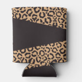 Modern Black Gold Cheetah Leopard Animal Print Dosenkühler (Rückseite)