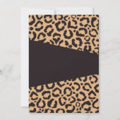Modern Black Gold Cheetah Leopard Animal Print Einladung (Rückseite)