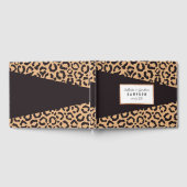 Modern Black Gold Cheetah Leopard Animal Print Gästebuch (Voll)