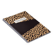 Modern Black Gold Cheetah Leopard Animal Print Notizblock (Rechte Seite)