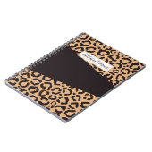 Modern Black Gold Cheetah Leopard Animal Print Notizblock (Linke Seite)