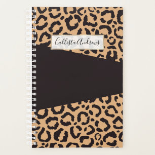 Modern Black Gold Cheetah Leopard Animal Print Planer